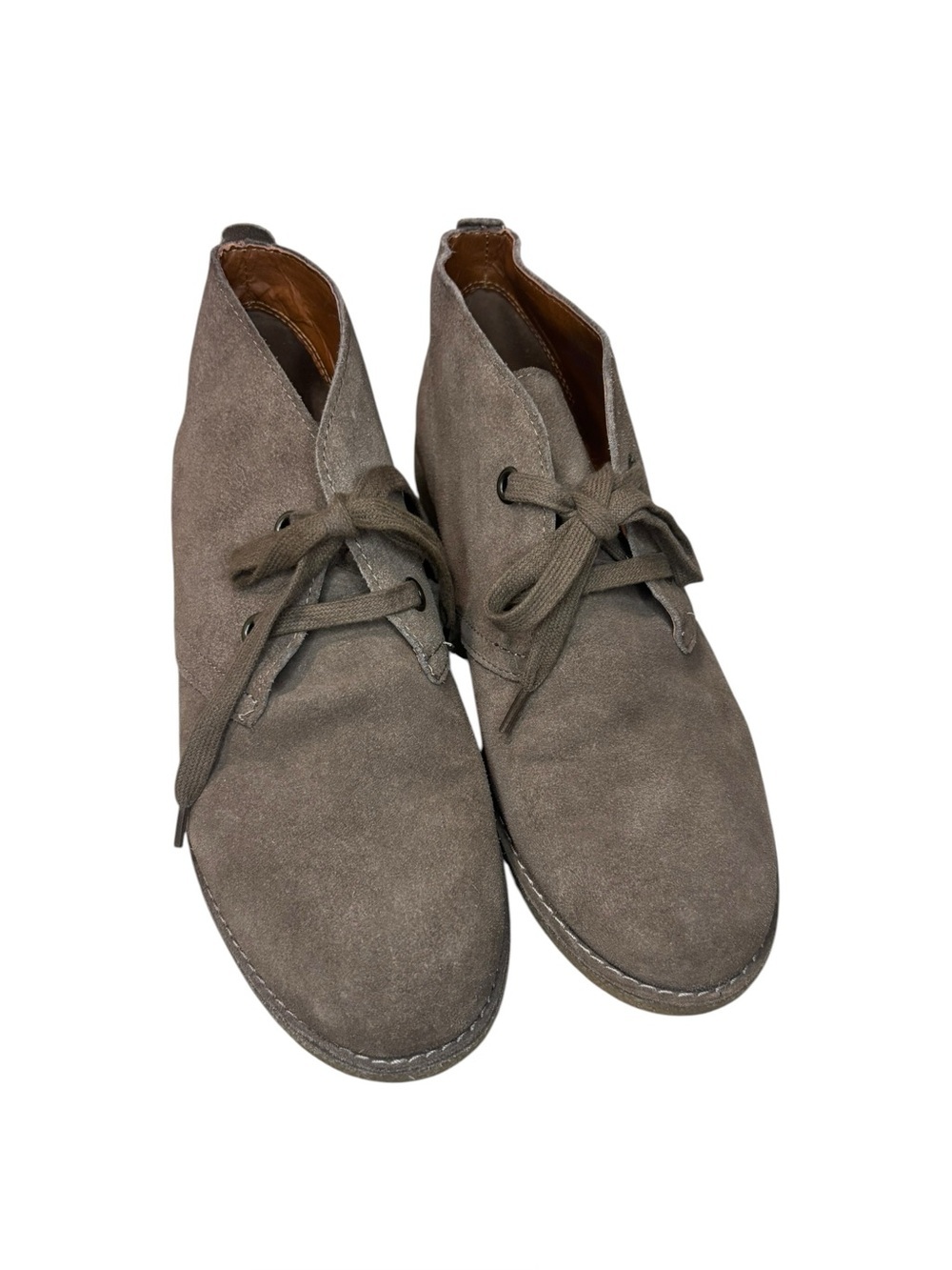 Lucky Brand Emillia Taupe Suede Chukka Boots